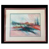 Framed Mixed Media Landscape