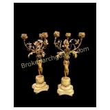 Pair French Candleabra