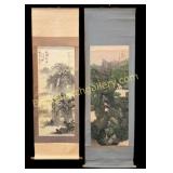 2 Asian Hanging Wall Scrolls