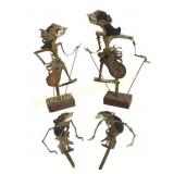 Four Indonesian Shadow Puppets