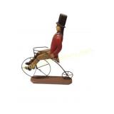 Painted Wooden Figure with Bicycle