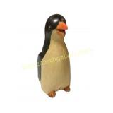 Hand-Carved Wooden Penguin Figurine