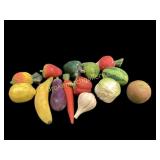 Group Hand Painted Wooded Fruit