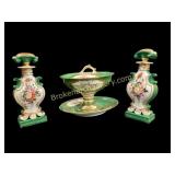 Porcelain Scent Bottles, Footed Compote