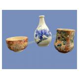 Three Pieces Japanese Porcelain