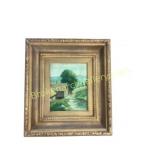 Framed Landscape Painting in Gilded Frame