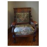 Karpen Furniture Antique Figural Carved Chair