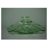 Green Depression Glass Bon Bon Dish