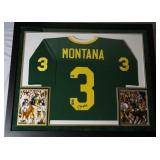 Joe Montana Autographed Green Notre Dame Jersey CO