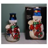 Mercury Glass Snowman NOS