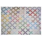 Vintage Feed Sack Nine Patch Quilt