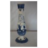 Delftware Blue Windmill Vase