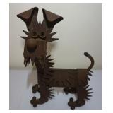Welded Art Metal Schnauzer Dog Sculpture