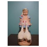 Alexander Backer Girl With Geese Chalkware