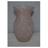FTD Frosted Pink & White Swirl Vase