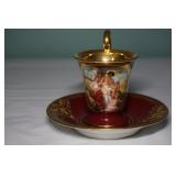 Royal Vienna Demitasse Cup Saucer Marked