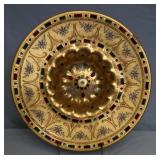 Tre Fuochi Blue Murano Glass Bowl & 24K Gold Gilt