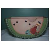 Vintage Wood Hand Painted Watermelon Basket