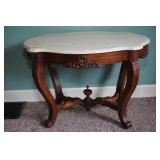 Victorian Marble Top Parlor Table