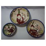 Tabasco Tika Pottery Nesting Bowls (3) RARE