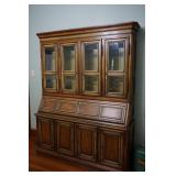 Drexel Oak China Cabinet and Secretary
