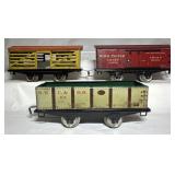 Tinplate Train Cars 4 wheel