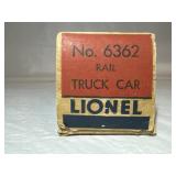 Lionel No.6362 Rail Truck Car BOX ONLY