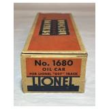 Lionel #1680 Oil Car BOX ONLY