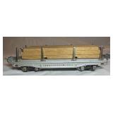 Lionel 2811 Flat Car W/Wood Load O Gauge