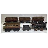 Bing Cast Iron Train, Tender, Passenger Cars
