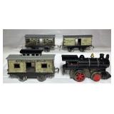 Ives Cast Iron Windup Train & Cars