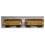 Lionel Passenger Cars 603 & 604 O Gauge