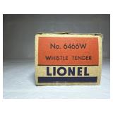 Lionel No.6466W Whistle Tender BOX ONLY
