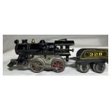 American Flyer Lines Cast Iron Train & Tender 328