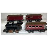 Bing Tin Plate Windup Train & Passenger Cars