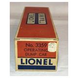 Lionel #3359 OPerationg Dump Car BOX ONLY