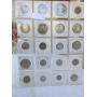 Sheet of foreign coins (some silver)