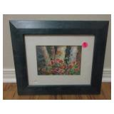 Wild Rose in Woods watercolor by Bonnie Benedict