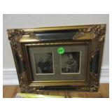 2 framed photos of Charles and William Lerch
