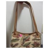 Tommy Bahama Island Lifestyle leather trim purse