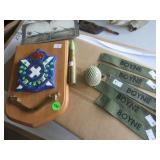 GI JOe toy helmet, trench art M16 cigarette lightr