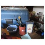 Art tote, Testers paint, calligraphy pens, The Mud