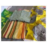 Screen print cotton sateen floral fabric sample,