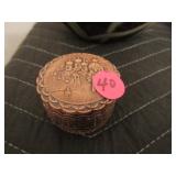 Russian handmade birch bark trinket box