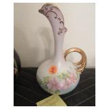 Handpainted ewer signed N.R. 