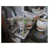 3 Lenox Harvest vases, Harry & David gravy boat,