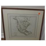 Hand colored 1811 DeMarche map of N. America: