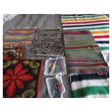 3 loom woven table runners, 2 vintage Scandinavian