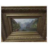 19th C German School oil on board Lake Konig-