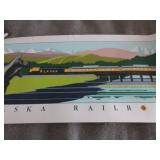 Susan Ogle (b.1983) Alaska Railroad screenprint